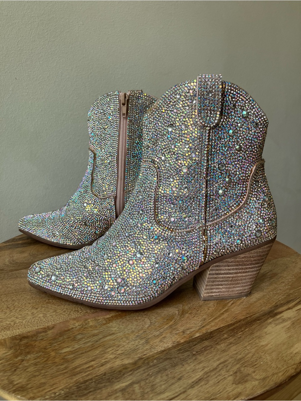 Matisse | Harlow Western Rhinestone Pointed Toe Cowboy Ankle Booties - Picture 3 of 11